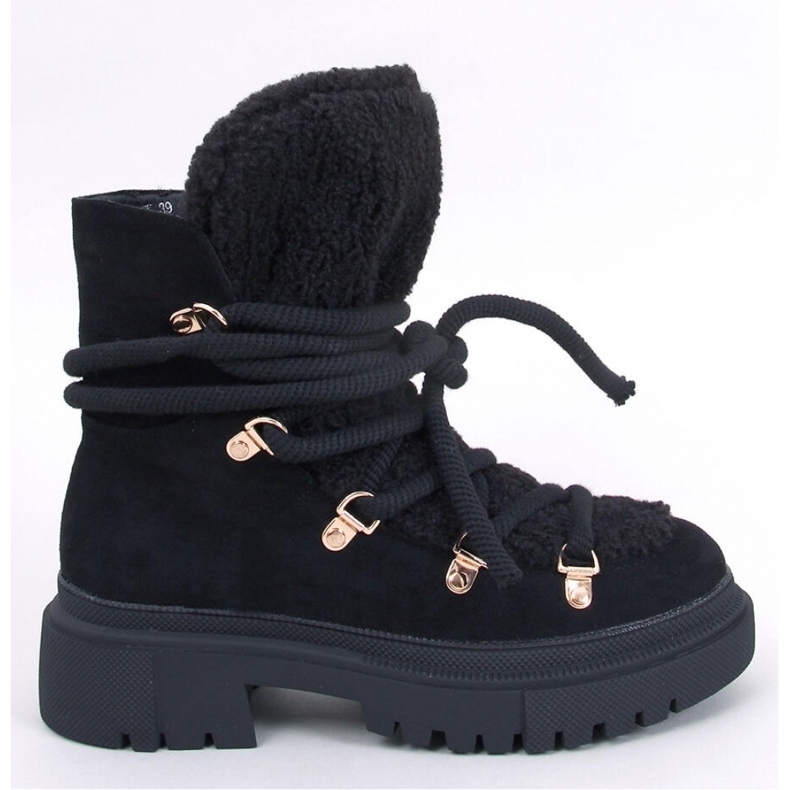 Shea Svarta snöstövlar i fårskinn - Inello 1