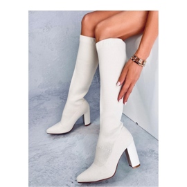 Elisha Beige elastiska högklackade stövlar - Inello 2