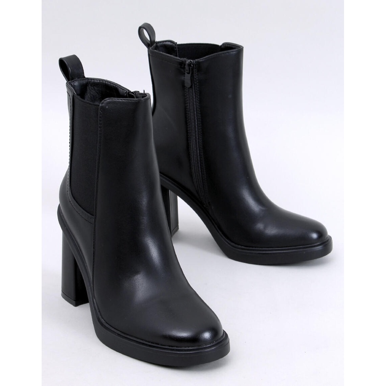 Lilley Black Chelsea boots med hög klack svart 1