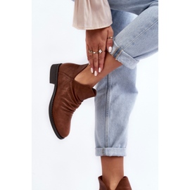 Bruna damstövlar med volanger 2