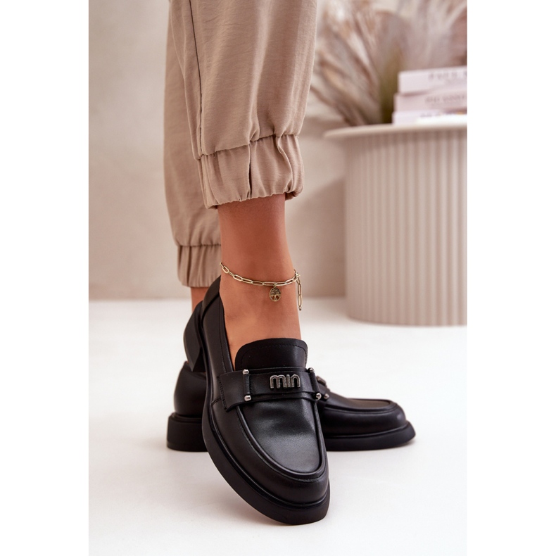 Vinceza Eleganta svarta mockasiner för kvinnor 1