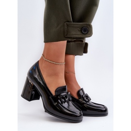 S.Barski Högklackade damskor, lackerade Svarta 1