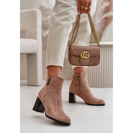 Bruna ankelstövlar för kvinnor beige 1