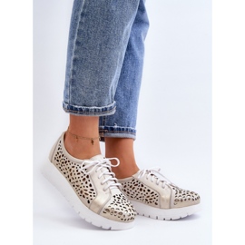 Zazoo Gold Läderskor för kvinnor gyllene 1