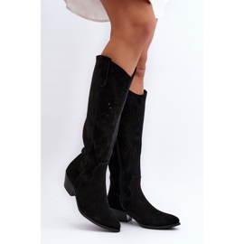 Zazoo Svarta genombrutna övre stövlar 1