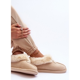 Ljusbeige isolerade slip-on tofflor för kvinnor 2