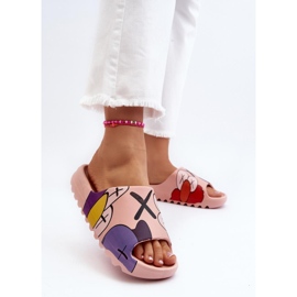 Rosa tecknade flip flops 1