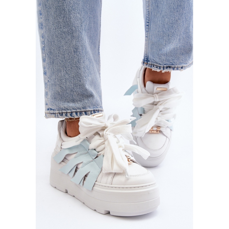 Sportskor för kvinnor på Zazoo Blue Platform blå 1