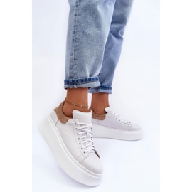 Lemar Sportskor På En Massiv Plattform Vit/Cappuccino 2