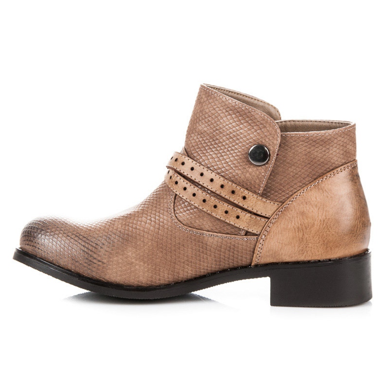 Låga stövlar med mönster brun 1