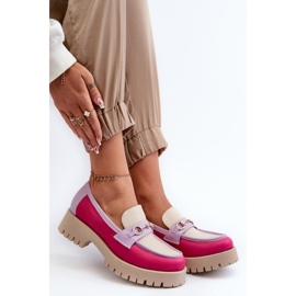 Zazoo Beige mockasiner för kvinnor mångfärgad 1