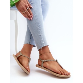 Damflip-flops sandaler med Ipanema Gold glitter gyllene 2