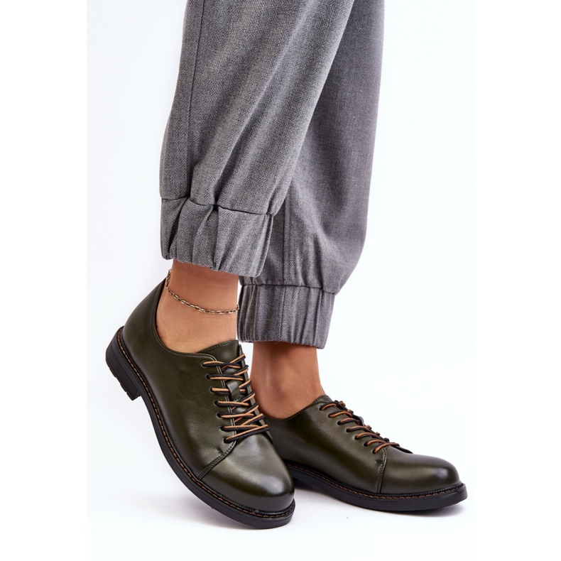 Gröna damskor med snörning 1