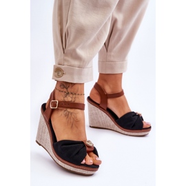 Svarta kilsandaler för kvinnor 1