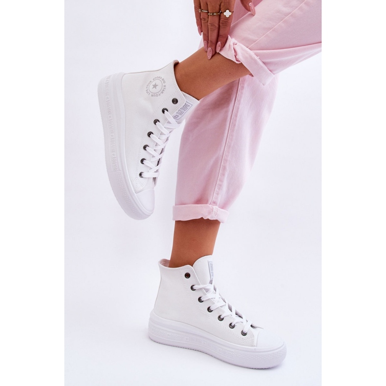Big Star White High Sneakers för kvinnor vit 1