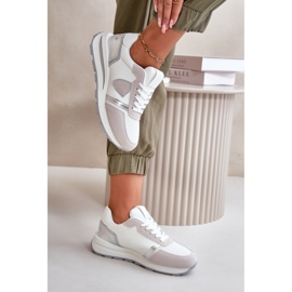 Damsportskor med glittervitt 1