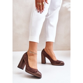 Laura Messi Brown stilettpumps brun 1