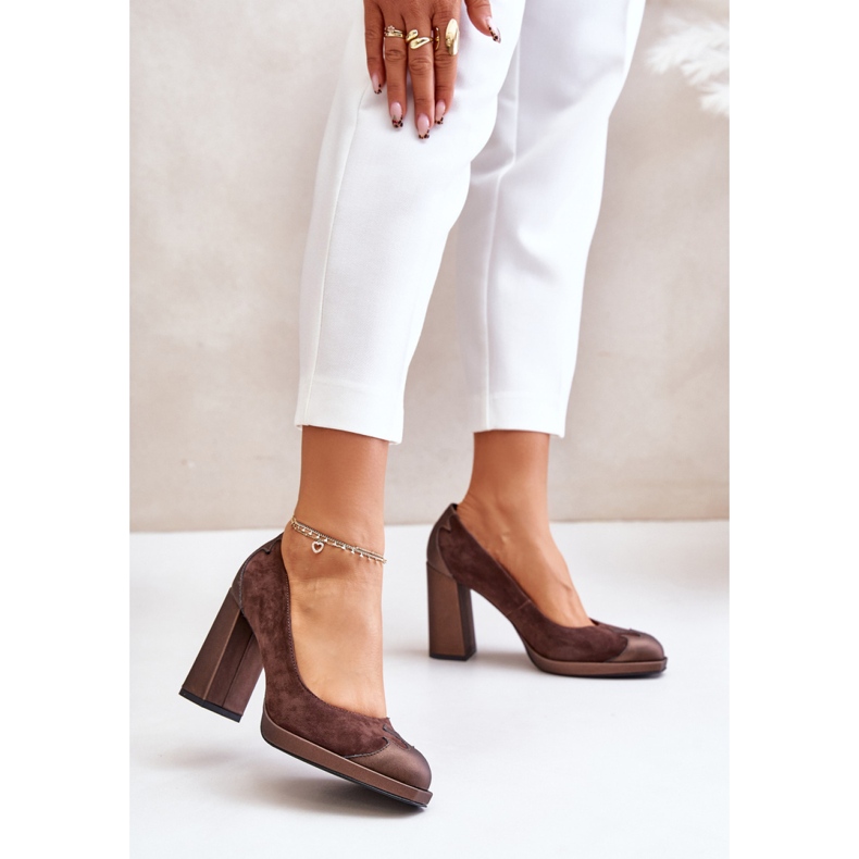 Laura Messi Brown stilettpumps brun 1