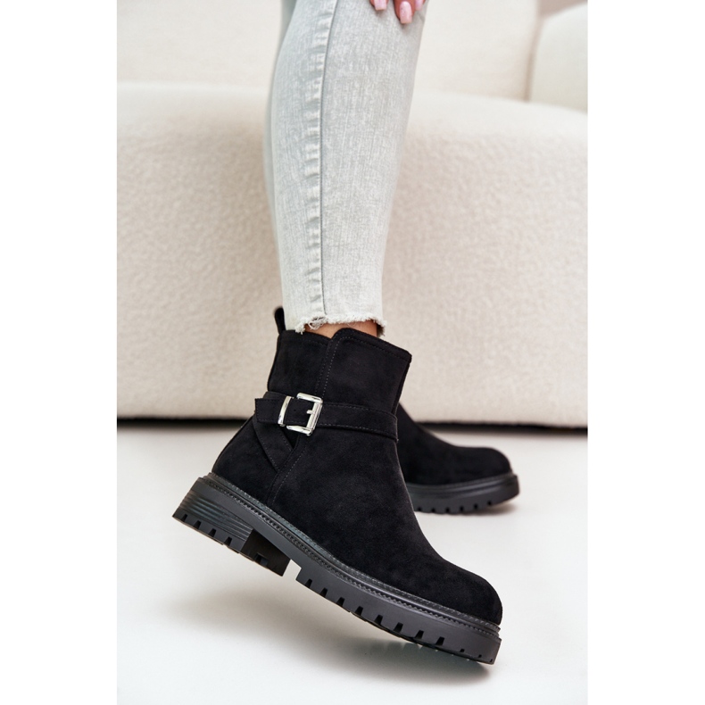Isolerade damstövlar med svart spänne 1