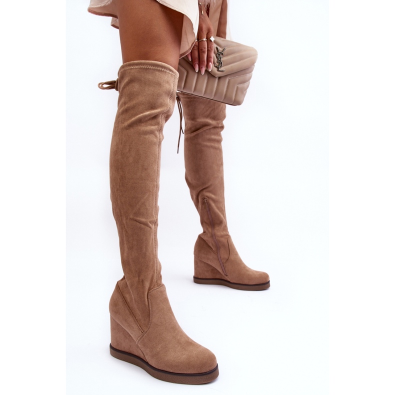 Step in style Over-the-knee boots Modell Mephal NS362P Beige Mocka - Steg i stil 2