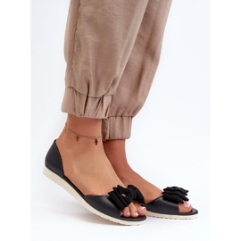 Seastar Damer i gummibalett med rosett, svart 1