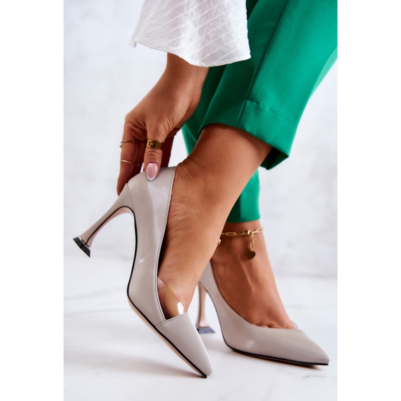 Höga klackar Modell Tamira F6102 Ljusgrå - Step in style 1