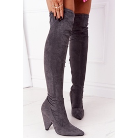 Step in style Stövlar Modell Lu Boo XW37356 Grå mocka - Steg i stil 1