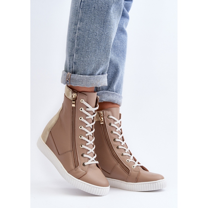 Step in style Sneakers Modell Zazoo 3081 Beige - Steg i stil 1