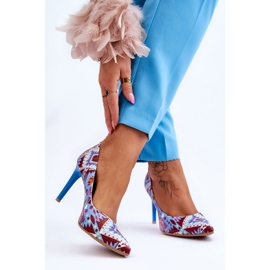 Höga klackar Modell Lewski Skor 2659 Blå/Röd - Step in style mångfärgad 1