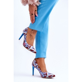 Höga klackar Modell Lewski Skor 2659 Blå/Röd - Step in style mångfärgad 2