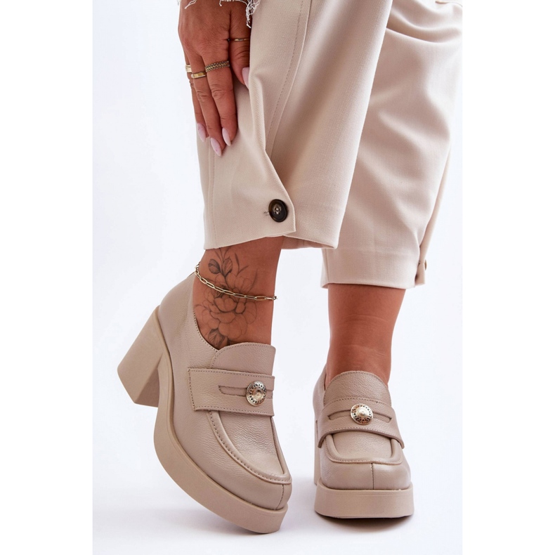Step in style Skor Modell Dunadia 20148 Beige Läder - Steg i stil 1