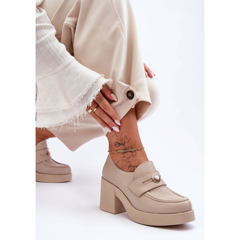 Step in style Skor Modell Dunadia 20148 Beige Läder - Steg i stil 2