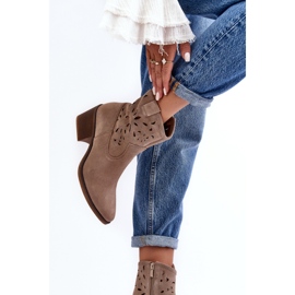 Step in style Stövlar Model Da SN622-20 Mörkbeige mocka - Steg i stil 2