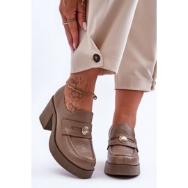 Step in style Skor Modell Dunadia 20148 Mörkbeige Läder - Steg i stil 1