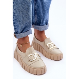 Step in style Skor Modell Lewski 3398 Beige Ljus dekoration - Steg i stil 1