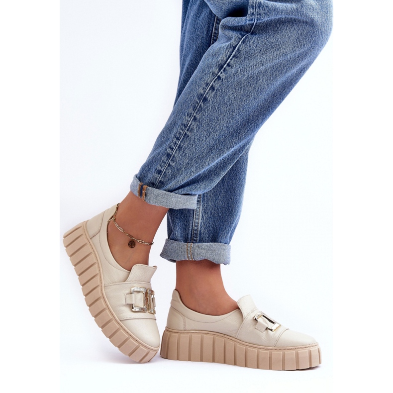 Step in style Skor Modell Lewski 3398 Beige Ljus dekoration - Steg i stil 2