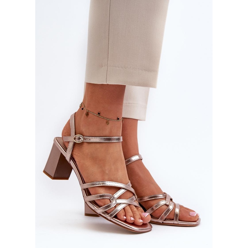 Step in style Sandaler Modell Sergio Leone SK065 Guld - Steg i stil 1