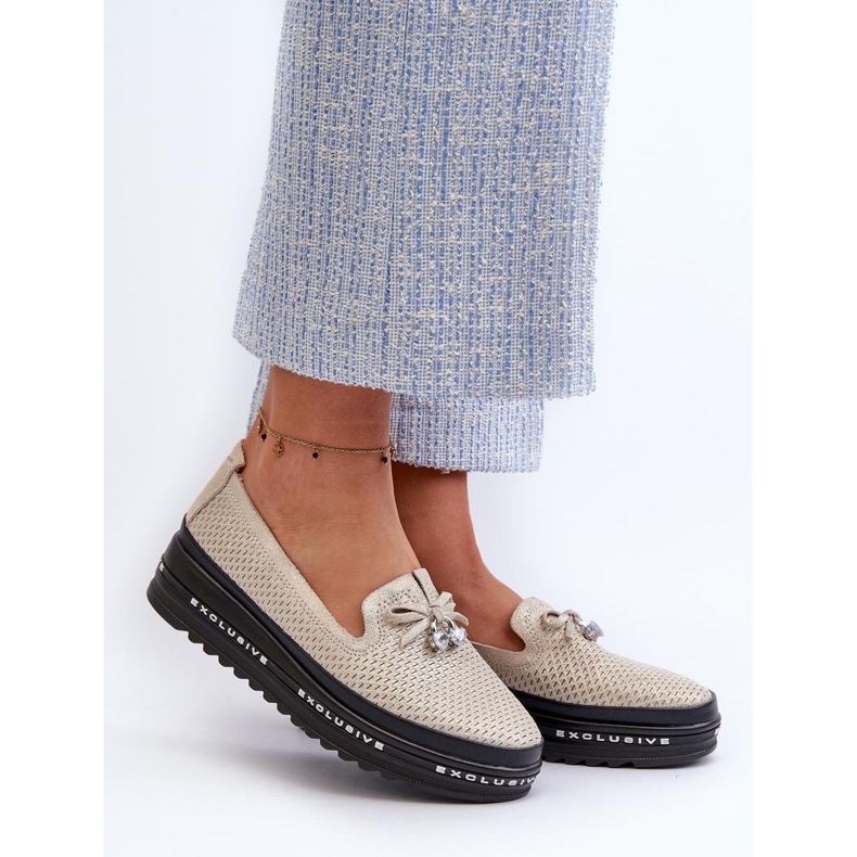 Step in style Mockasiner Model S.Barski LR400 Guld - Steg i stil 1