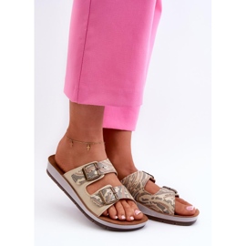 Fashionabla flipflops från märket INBLU beige 1
