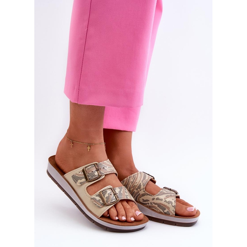 Fashionabla flipflops från märket INBLU beige 1
