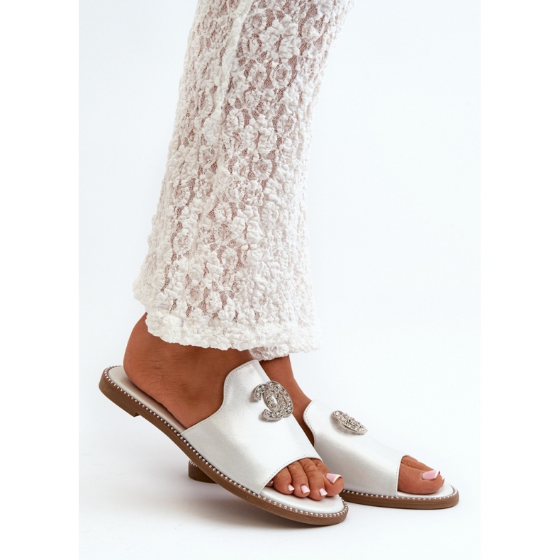 Eleganta damtofflor från S.Barski Silver grå 1