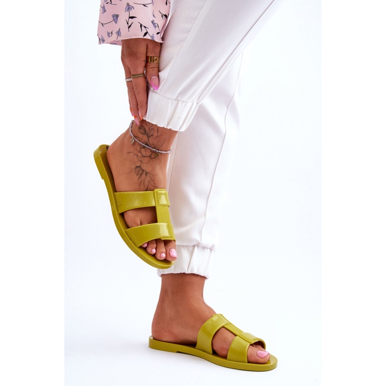 ZAXY veganska damtofflor grön 2