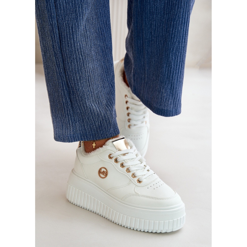 Sportskor med tjock botten, vita 1