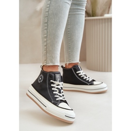 Big Star Black läder sneakers svart 1