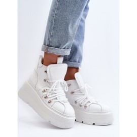 Zazoo White Sportskor med massiv botten vit 1