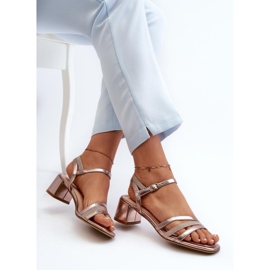 Sergio Leone Härliga damsandaler gjorda av ekologiskt läder rosa 1