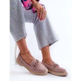 Smutsrosa mockasin i mocka 1