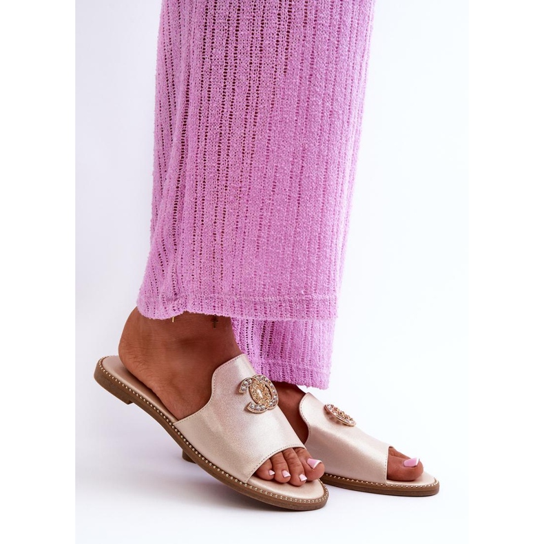 S.Barski KV27-050 Guld flip-flop sandal gyllene 1