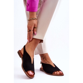 Step in style Sandaler Modell Lewski Skor 3220/X Svart Mocka - Steg i stil 1