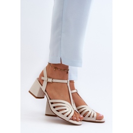 Sergio Leone SK880 damsandaler, pärla beige 1